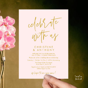 Moderne minimalistische Hochzeitsempfangs-Dinnerpa Einladung