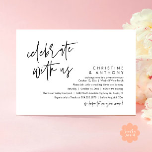 Moderne Minimalistische Hochzeitsempfangs-Dinnerpa Einladung