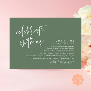 Moderne minimalistische Hochzeitsempfangs-Dinnerpa Einladung
