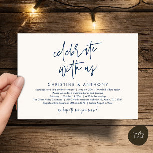 Moderne minimalistische Hochzeitsempfangs-Dinnerpa Einladung