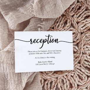 Moderne Minimalistische Hochzeitsempfangskarte RSVP Karte