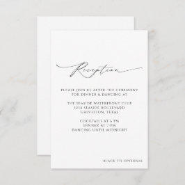 Moderne Minimalistische Hochzeitsempfehlung Begleitkarte