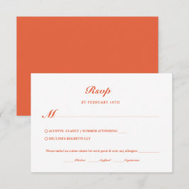 Moderne Minimalistische Hochzeitsfeier in tieforan RSVP Karte