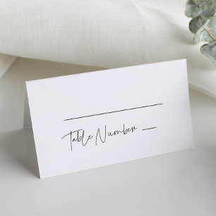 Moderne minimalistische Hochzeitsfeier-Platzkarte Platzkarte