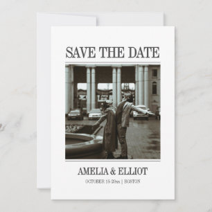 Moderne Minimalistische Hochzeitsfotos Klassisch E Save The Date