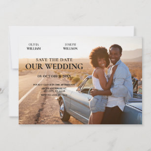 Moderne minimalistische Hochzeitsfotos  Save The Date