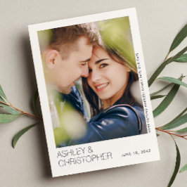 Moderne Minimalistische Hochzeitskarte Rette auf d Save The Date