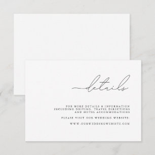 Moderne Minimalistische Hochzeitskarte RSVP Karte