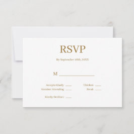 Moderne Minimalistische Hochzeitskarte RSVP Karte