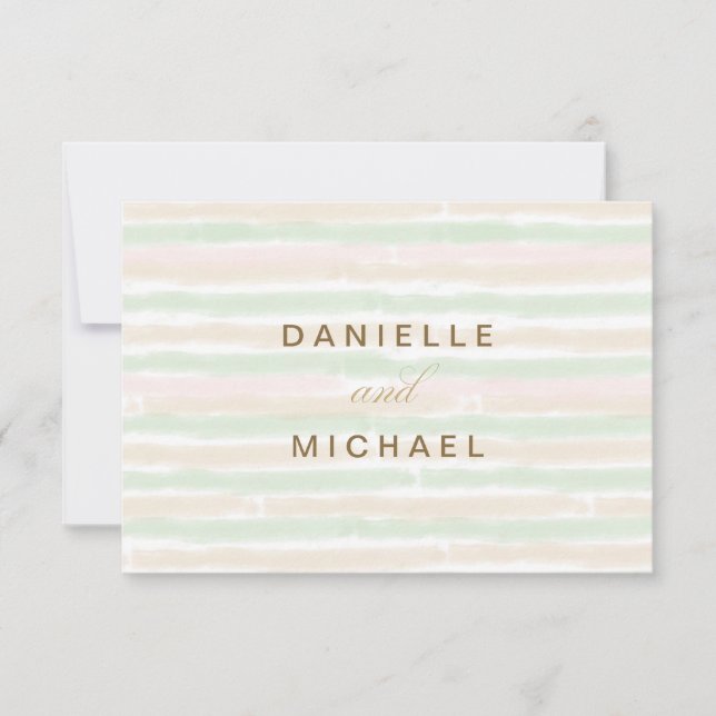 Moderne Minimalistische Hochzeitskarten RSVP Karte (Vorderseite)