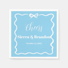 Moderne Minimalistische Hochzeitskins Blue Napkins Serviette