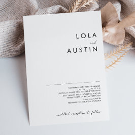Moderne Minimalistische Hochzeitsskripte Einladung