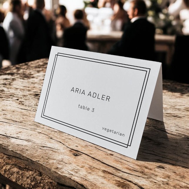 Moderne Minimalistische Hochzeitsstipps / JEWEILS Tischnummer (Modern Minimalist Wedding Place Cards / AVERY)