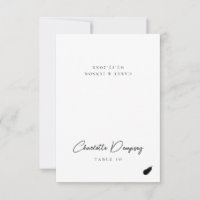 Moderne Minimalistische Hochzeitsszene Platzkarte