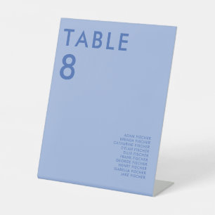 Moderne Minimalistische Hochzeitsszene Tischnummer Sockelschild