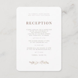 Moderne + Minimalistische Hochzeitsszenierung Begleitkarte