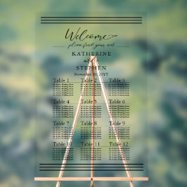 Moderne Minimalistische Hochzeitstabelle Acrylschild