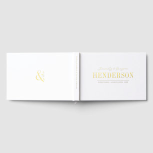 Moderne minimalistische Hochzeitstypografie Gästebuch