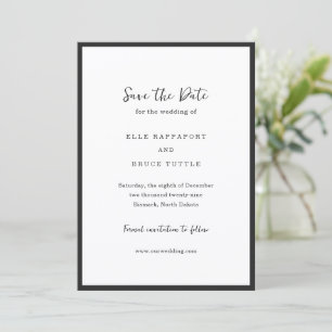 Moderne minimalistische Hochzeitstypografie Save The Date