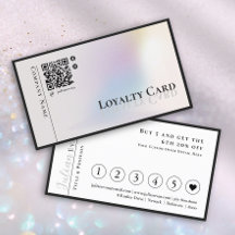 Moderne Minimalistische Holographic Silber Loyalty
