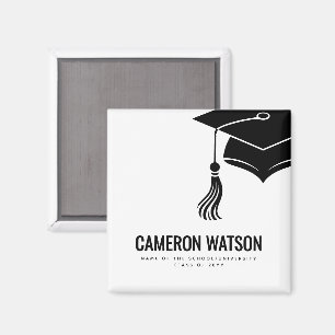 Moderne Minimalistische Hut und Quaste Abschlussfe Magnet