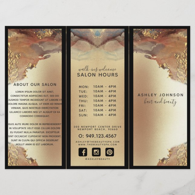 Moderne Minimalistische Imitate Gold Fossil (Vorderseite)