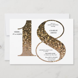 Moderne minimalistische Imitate Gold Glitzer 18. G Einladung