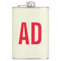 Moderne Minimalistische Initialen Rotes Monogramm