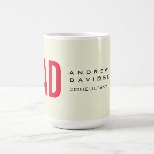 Moderne Minimalistische Initialen Rotes Monogramm  Kaffeetasse