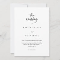 Moderne minimalistische islamische Hochzeitseinlad