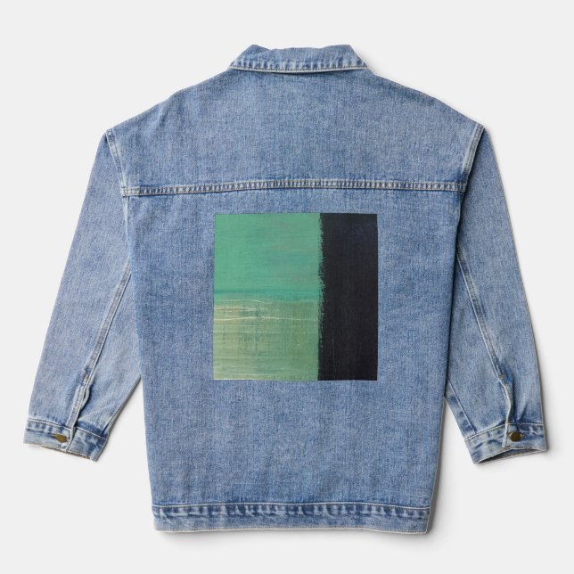 Moderne minimalistische Jeansjacke (Rückseite)