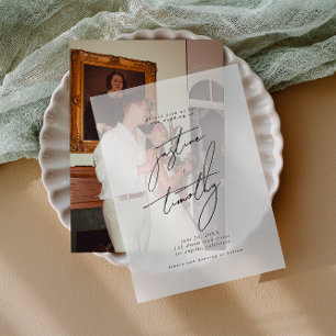 Moderne Minimalistische Kalligrafie-Hochzeit