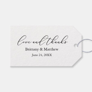 Moderne Minimalistische Kalligrafie Hochzeitsstimm Geschenkanhänger