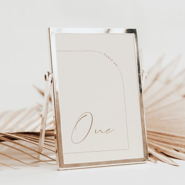 Moderne Minimalistische Kalligraphie Eine Tischnum Einladung (Von Creator hochgeladen)