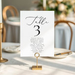 Moderne Minimalistische kalligraphische Hochzeitsn Tischnummer<br><div class="desc">Stillose Eleganz mit unserer modernen Minimalistischen Hochzeitskollektion in Zazzle. Entdecken Sie elegante Designs und klare Linien, die Ihnen eine Touch von Eleganz zu einem besonderen Tag verhelfen. Von schicken Einladungen bis hin zu stilvollem Dekor sorgt unsere kuratierte Auswahl dafür, dass Ihre Hochzeit Ihren zeitgenössischen Stil mühelos widerspiegelt. Mit unserer modernen...</div>