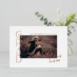 Moderne Minimalistische Klasse 2024 6 Foto Abschlu Folieneinladung