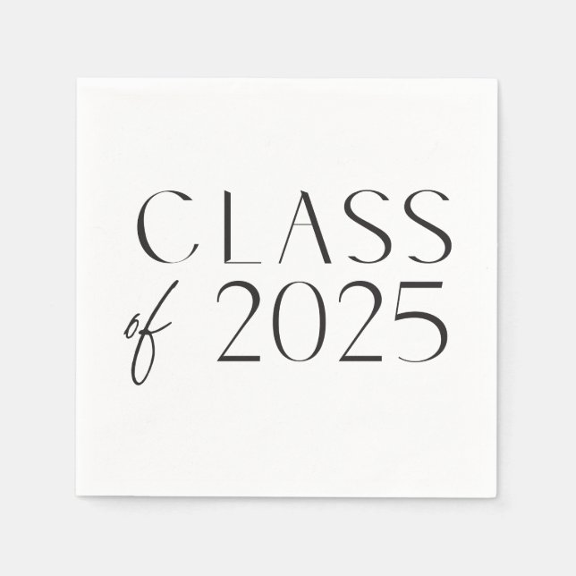 Moderne Minimalistische Klasse von Napkins 2025 Serviette (Vorderseite)