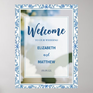 Moderne Minimalistische klassische Blume Hochzeit Poster