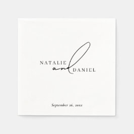 Moderne Minimalistische klassische Hochzeit Serviette