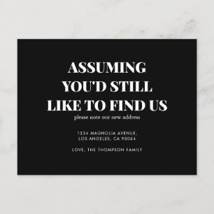 Moderne Minimalistische klassische Typografie Schw Ankündigungspostkarte