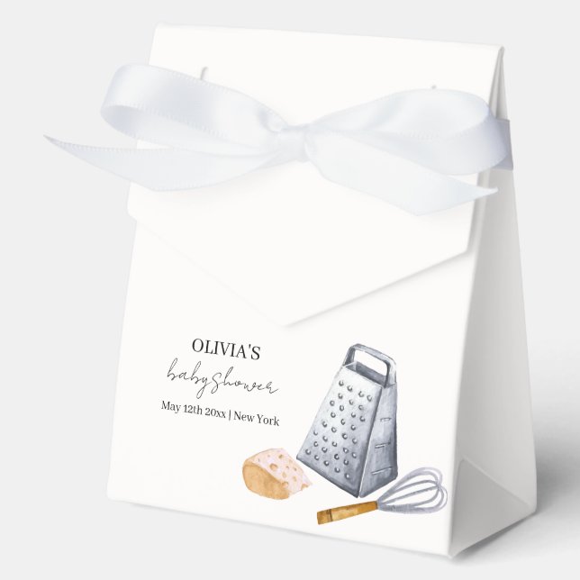 Moderne Minimalistische Koch Küche Babydusche Geschenkschachtel (Vorderseite)