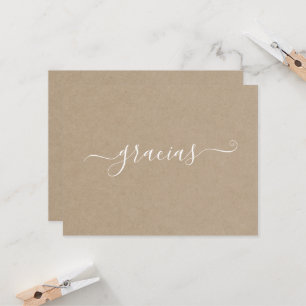 Moderne Minimalistische Kraft Gracias Card Einladung