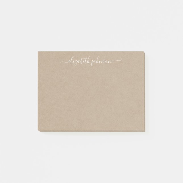 Moderne Minimalistische Kraft-Post-It-Notes Post-it Klebezettel (Vorderseite)