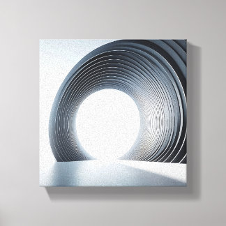 Moderne minimalistische kreisförmige Architektur K Leinwanddruck