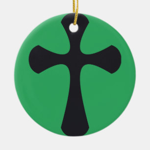 Moderne minimalistische Kreuz zeitgenössische chri Keramik Ornament