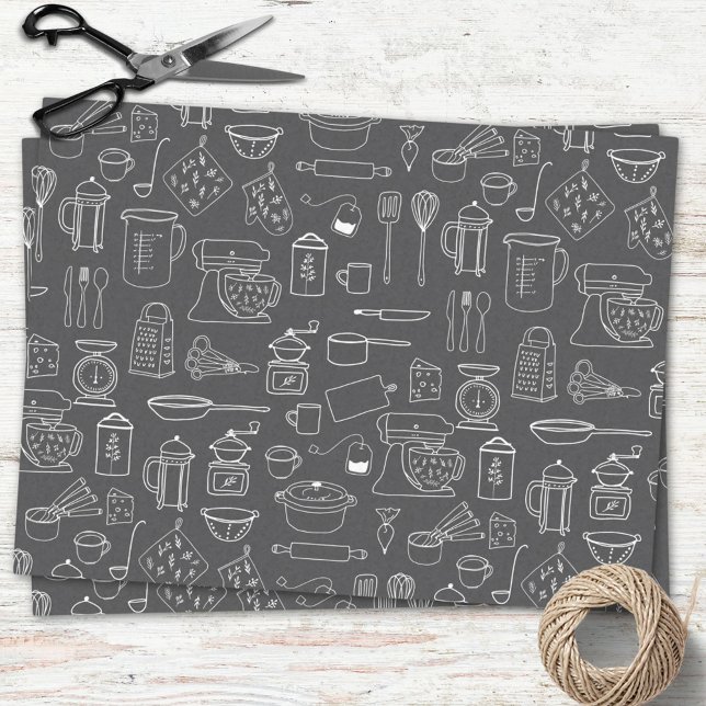 Moderne Minimalistische Küche Kochgeräte Seidenpapier (In situ)