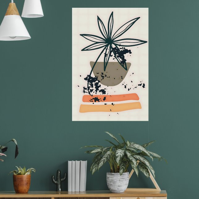 Moderne Minimalistische Kunst Poster (Wohnzimmer 1)