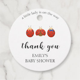 Moderne Minimalistische Ladybug-Kinderdusche Geschenkanhänger