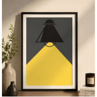 Moderne minimalistische Lampen-Wandkunst |