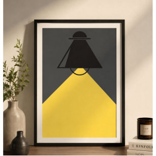 Moderne minimalistische Lampen-Wandkunst Poster